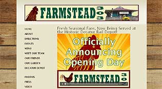 Farmstead 303 Restaurant in the historic Decatur Depot